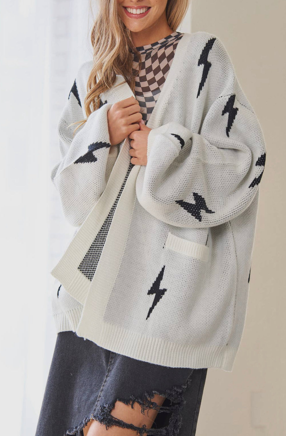 She's Lightening - Bolt Cardigan (PLUS SIZE ONLY)