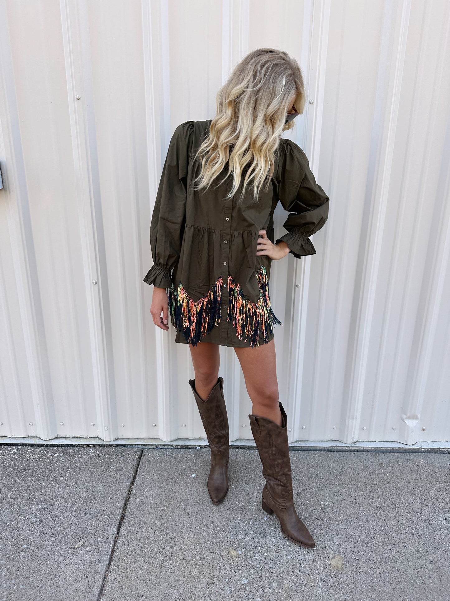 Western Nights Fringe Dress