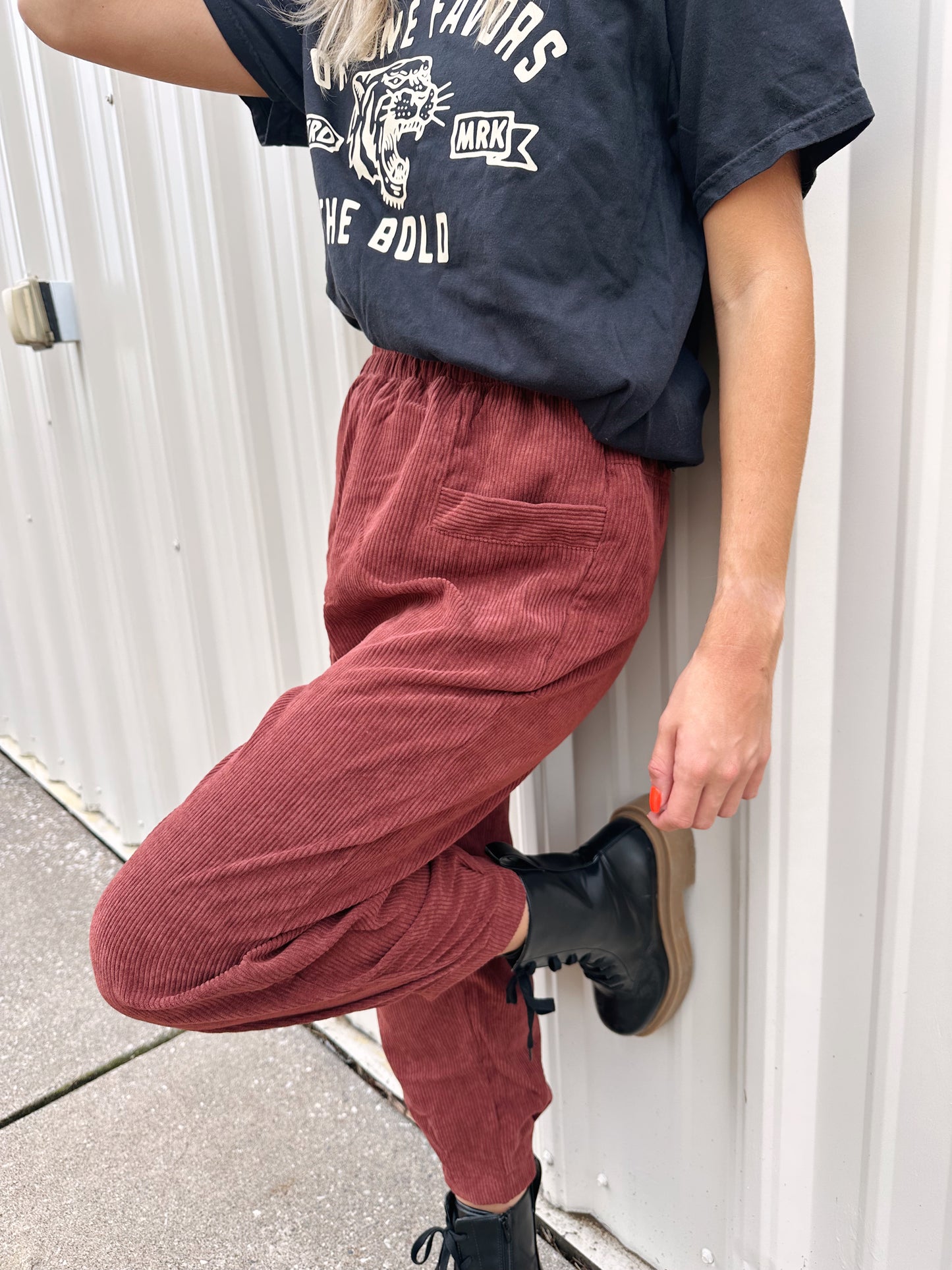 Palmer Corduroy Pants - Rust (XL available)