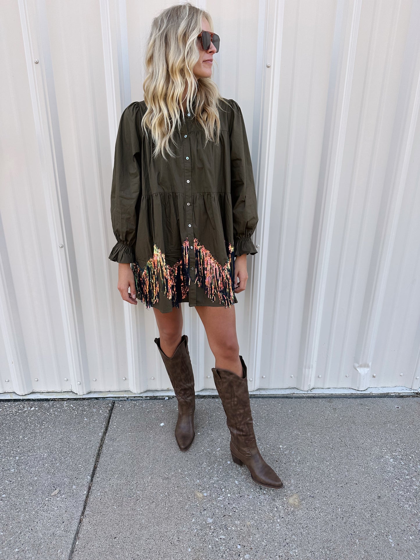 Western Nights Fringe Dress