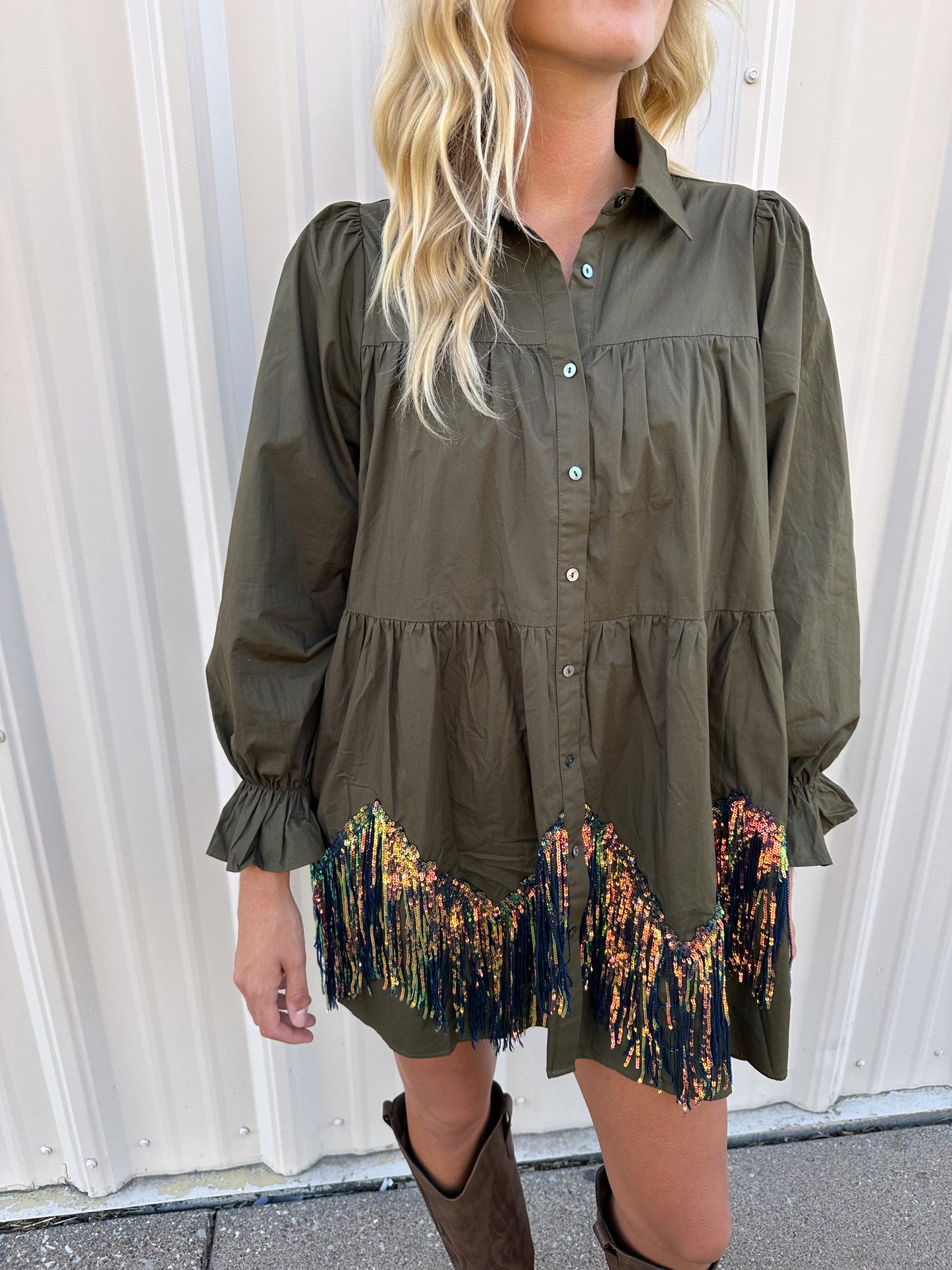 Western Nights Fringe Dress