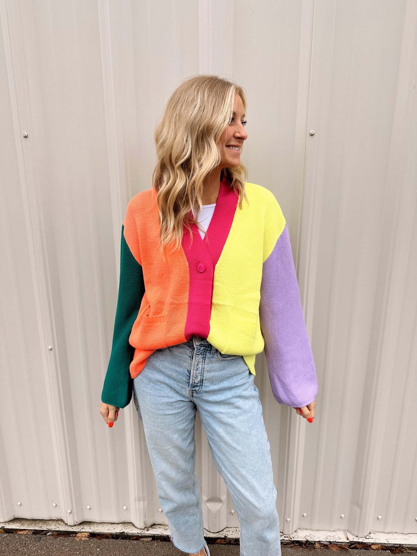 Color Block Oversized Cardi (XL AVAILABLE)