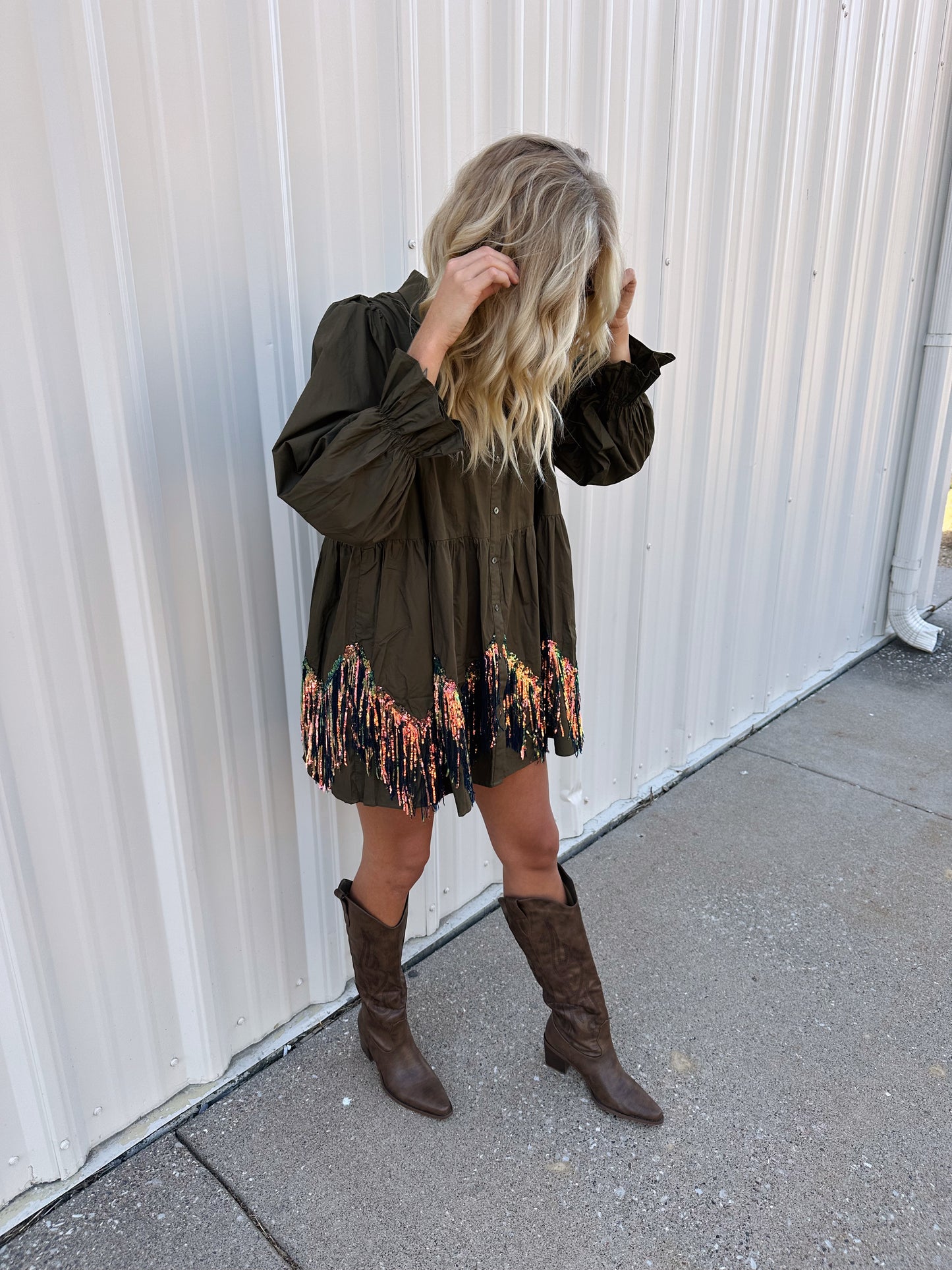 Western Nights Fringe Dress