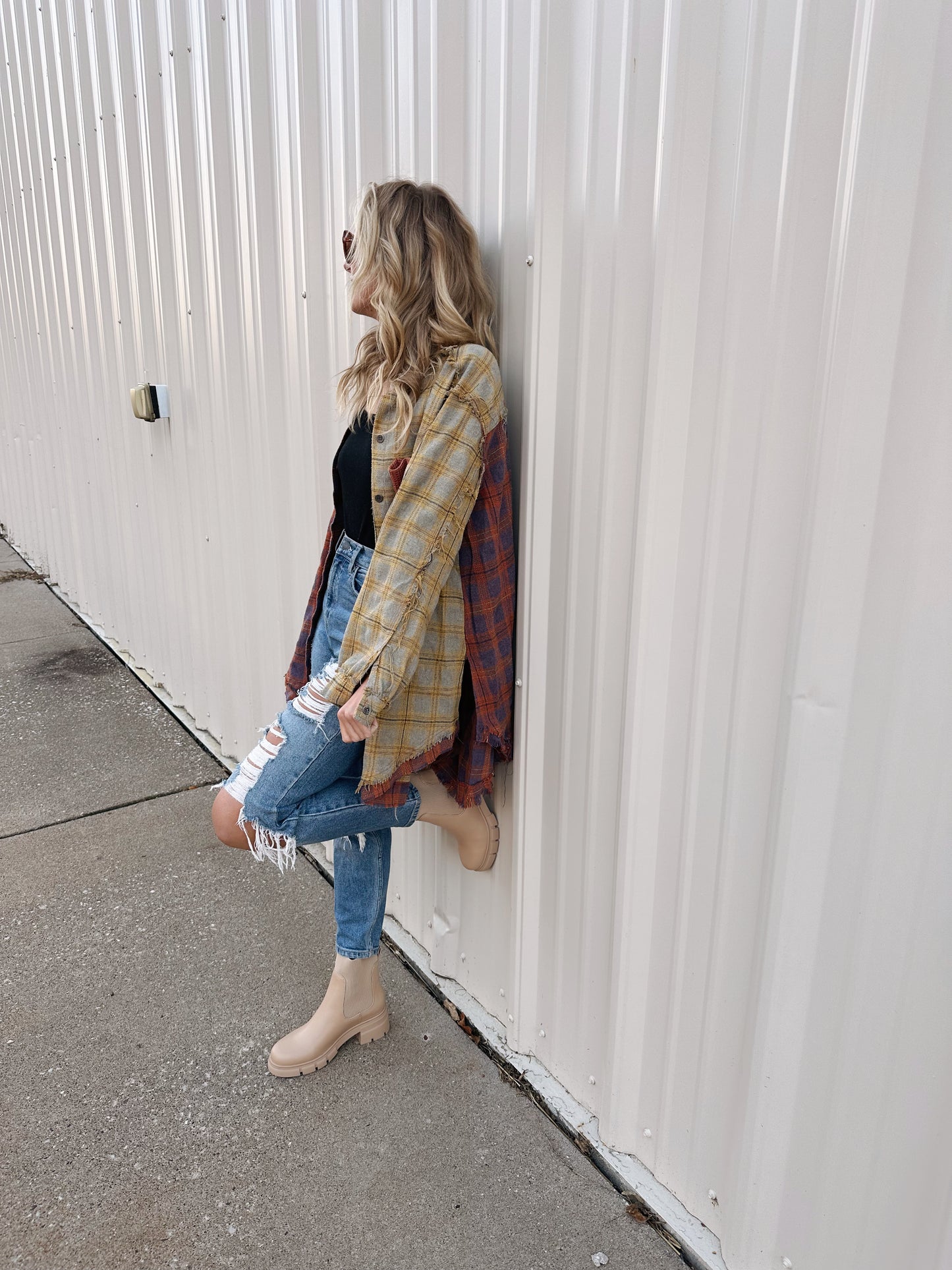 Quinn Plaid Oversized Button Down