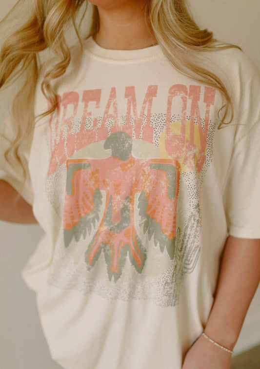 Dream On Thunder Bird Graphic Tee Oversized (plus sizes available)