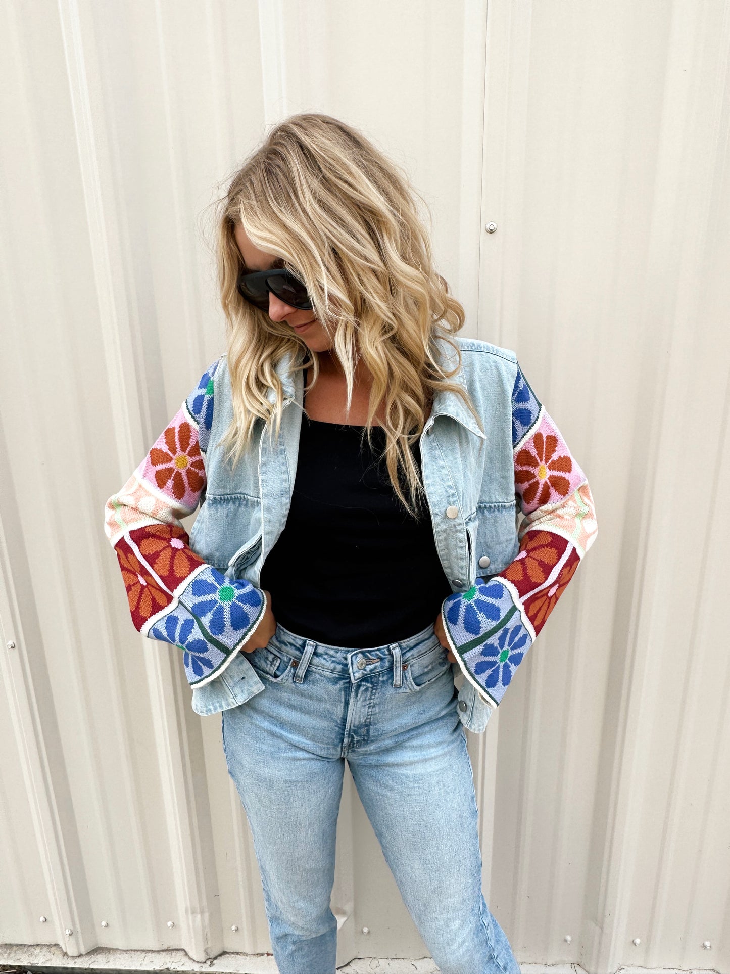 Gracie Jean Knit Floral Jacket