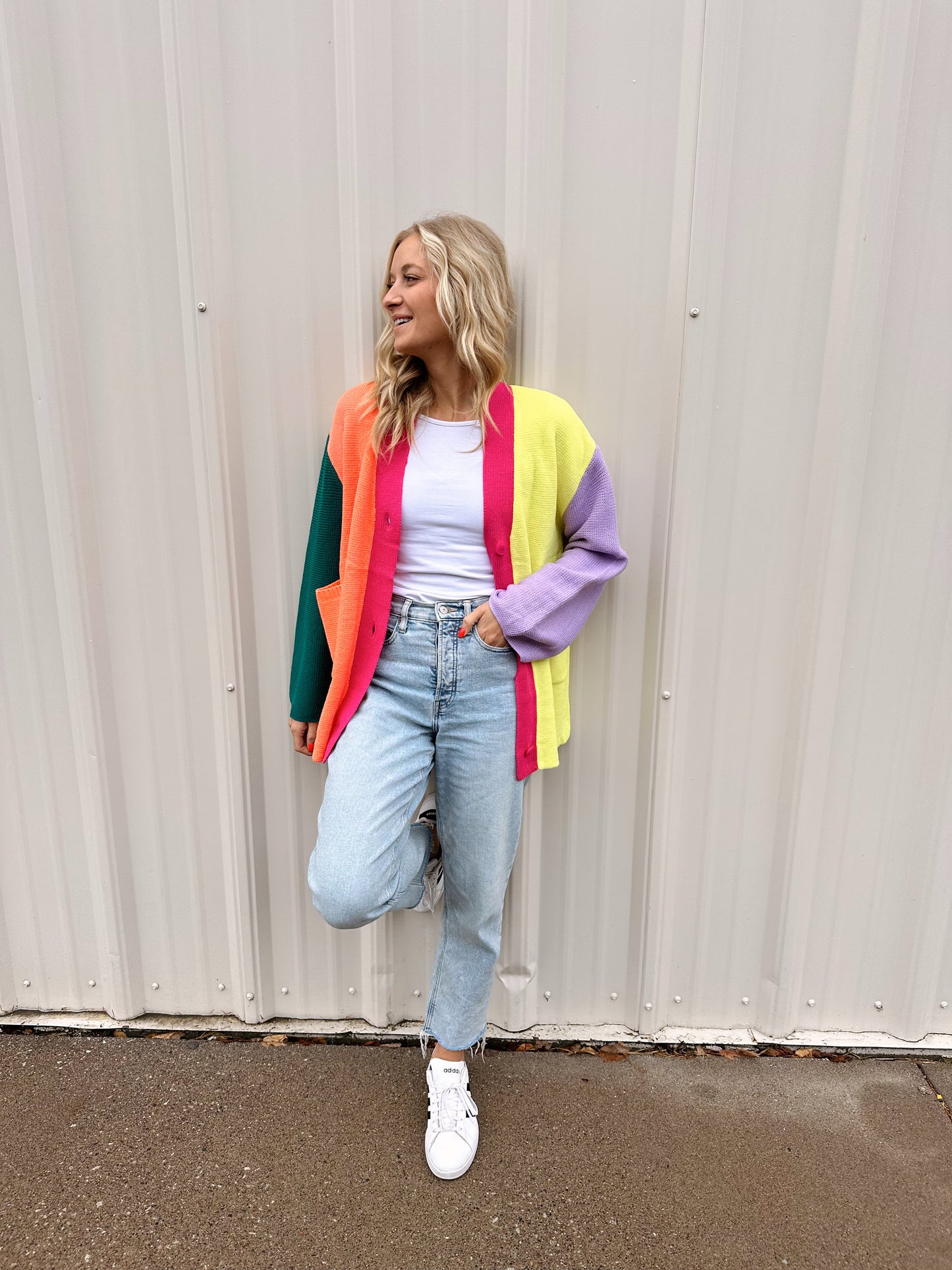 Color Block Oversized Cardi (XL AVAILABLE)