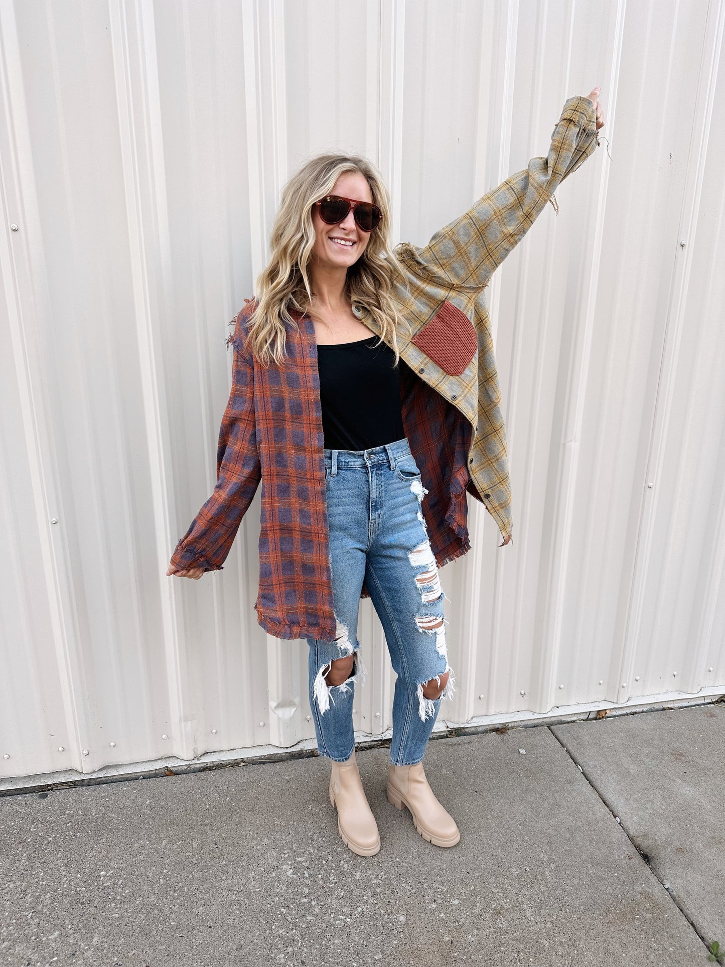 Quinn Plaid Oversized Button Down