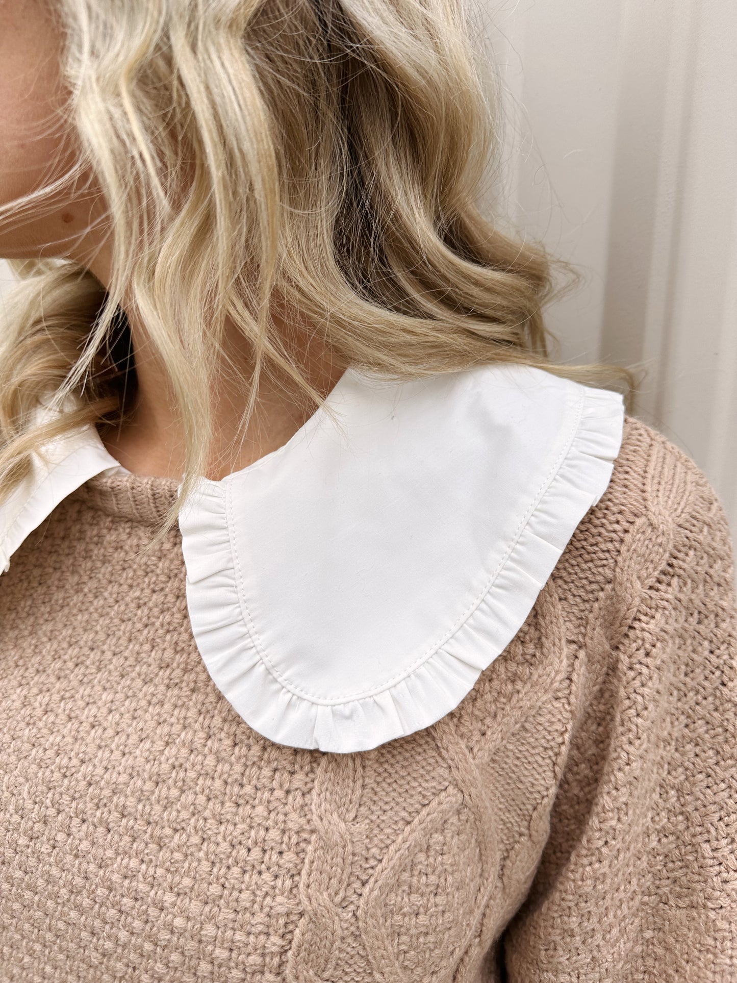 Embellished Collar Doll Sweater