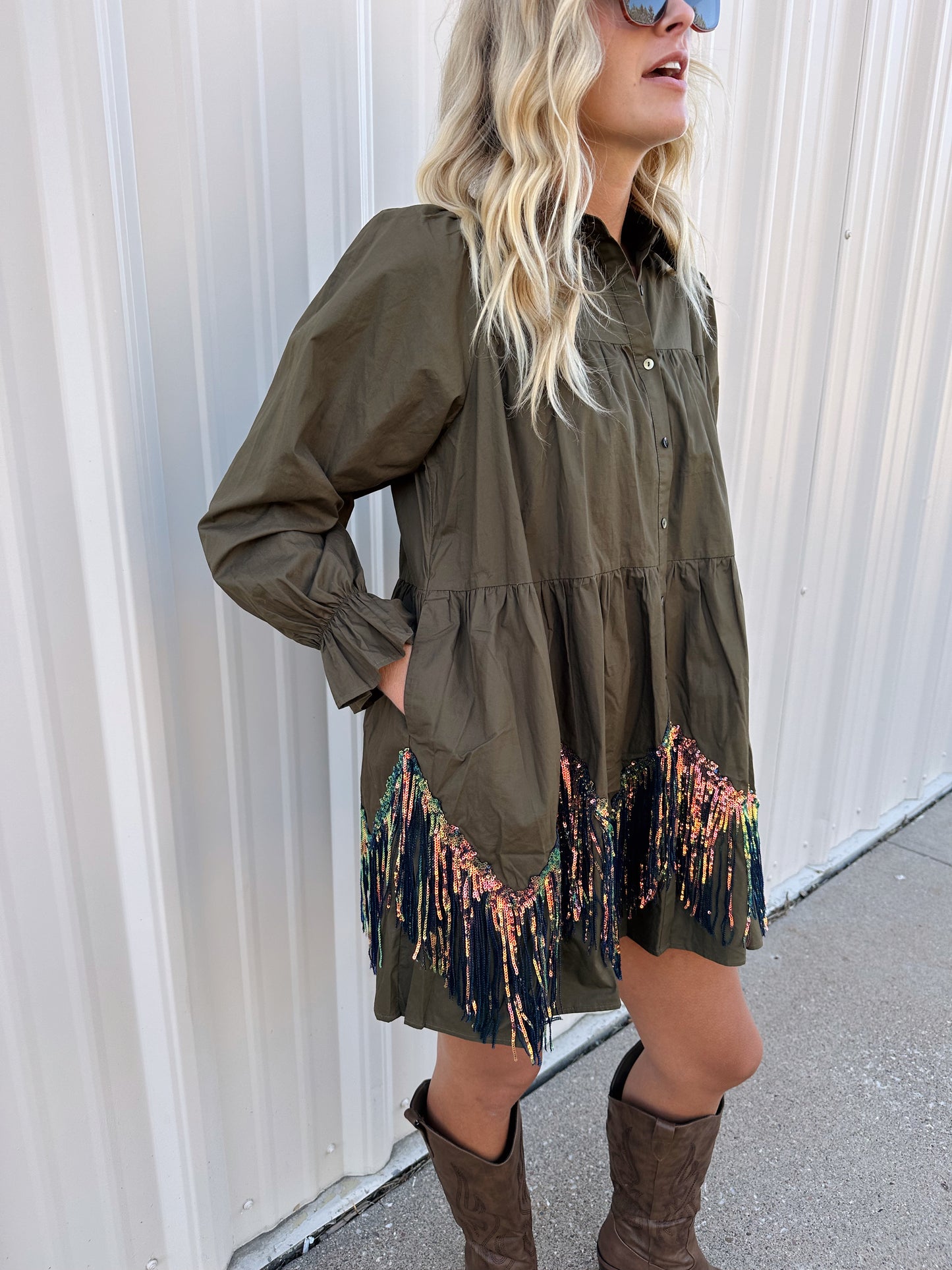 Western Nights Fringe Dress