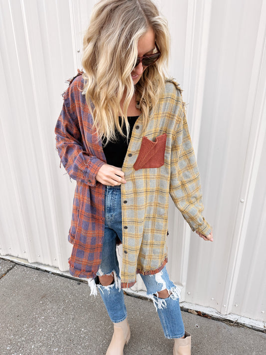 Quinn Plaid Oversized Button Down