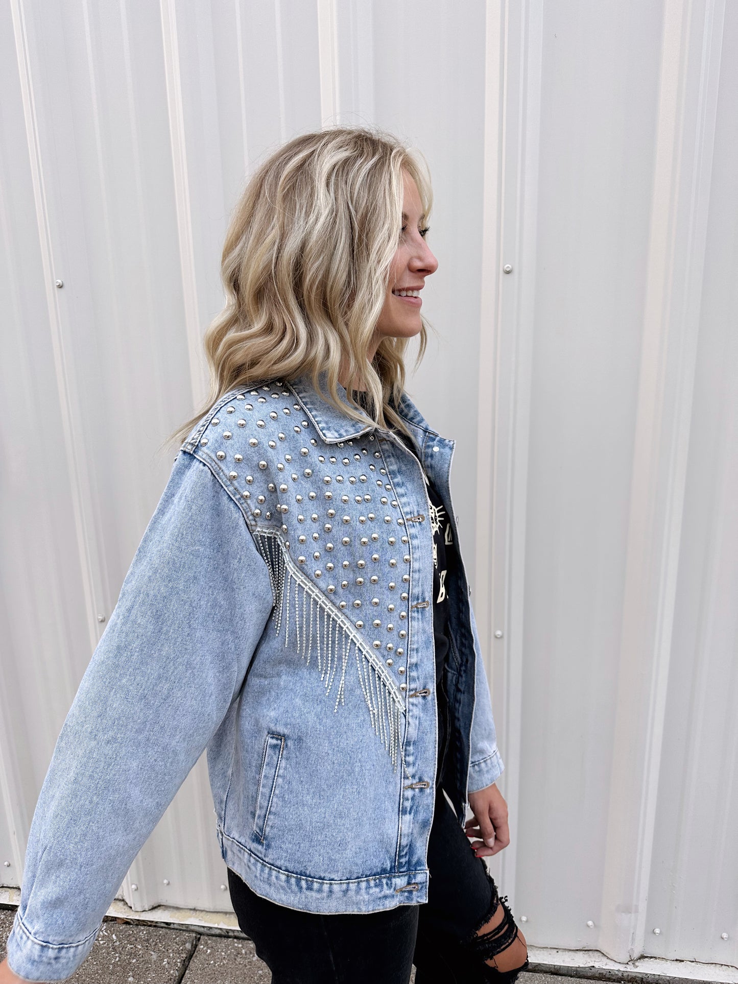 Studded Denim Jacket