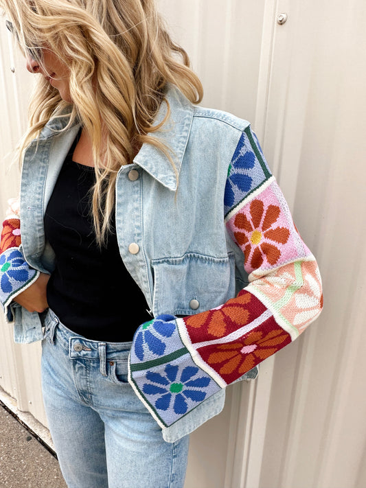 Gracie Jean Knit Floral Jacket