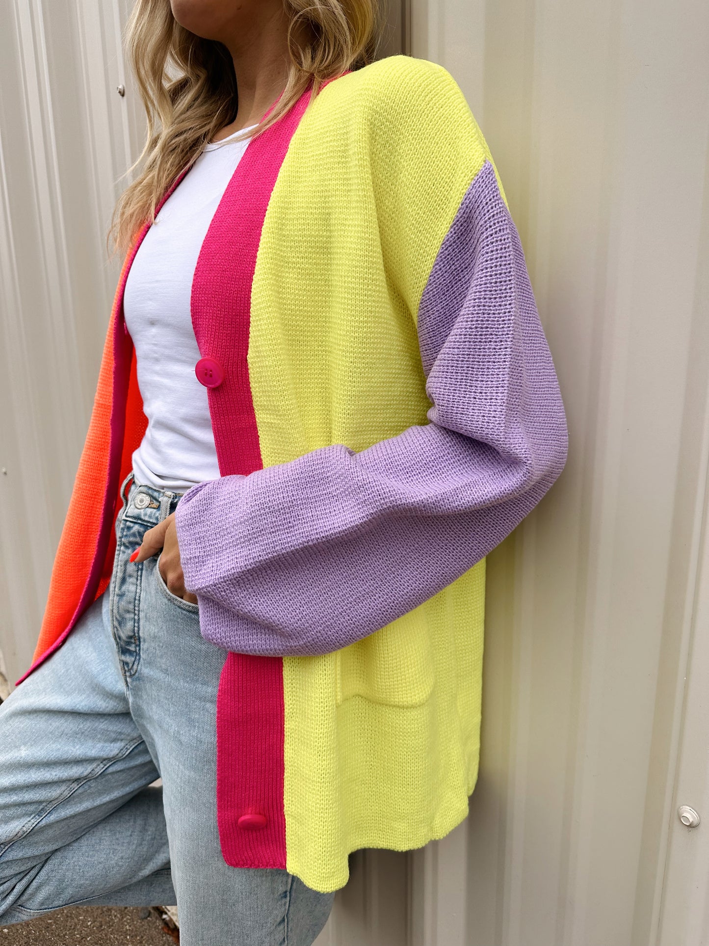 Color Block Oversized Cardi (XL AVAILABLE)