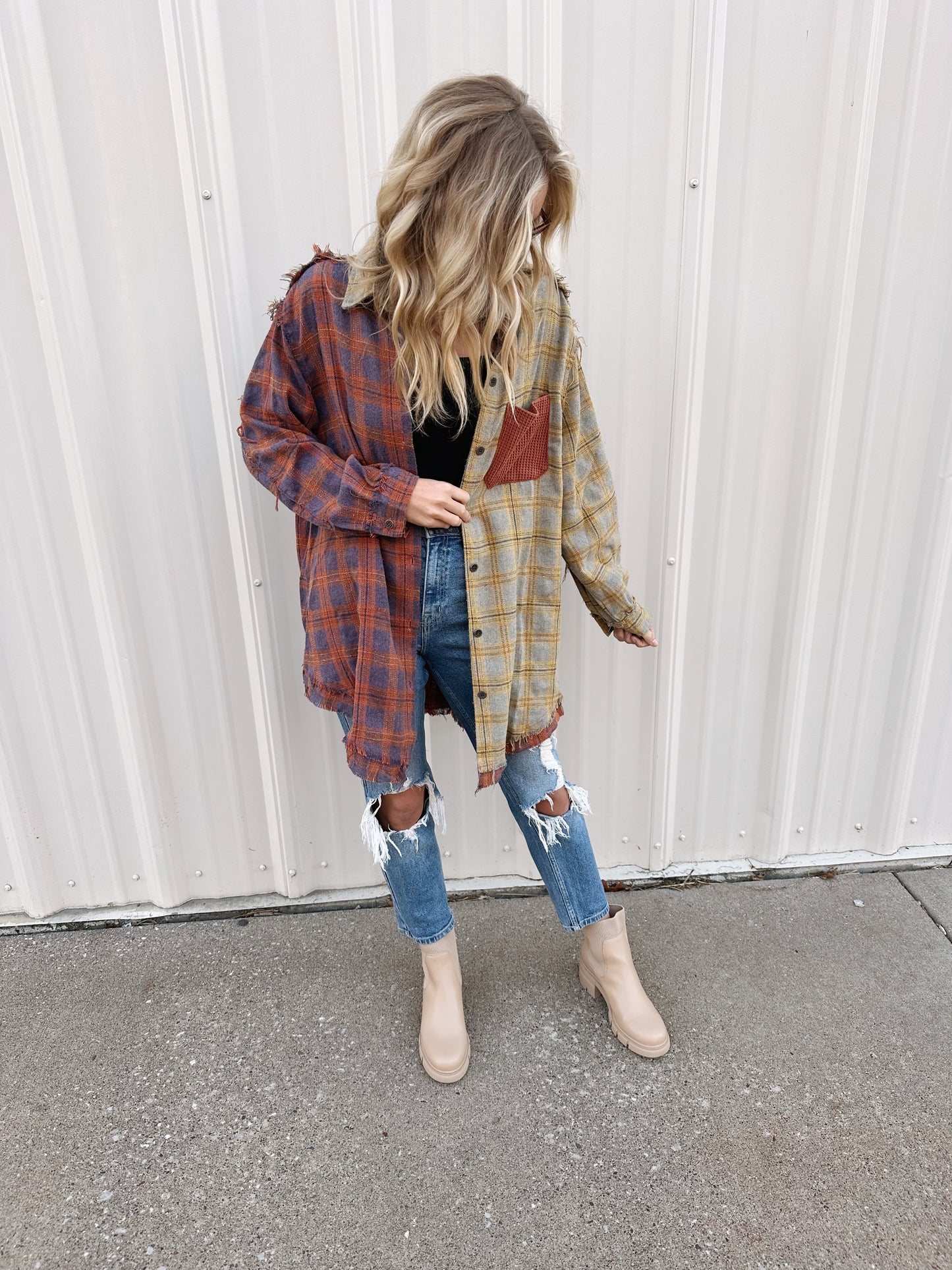 Quinn Plaid Oversized Button Down