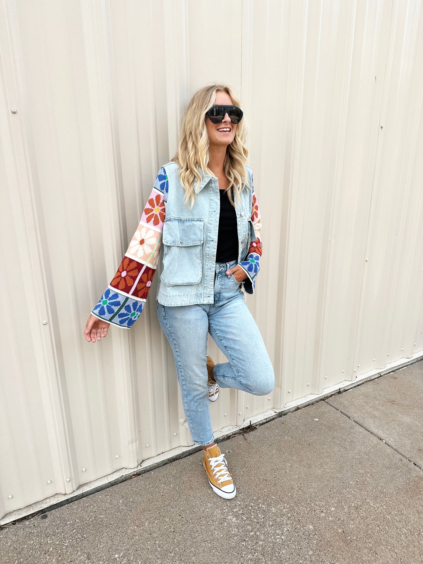 Gracie Jean Knit Floral Jacket