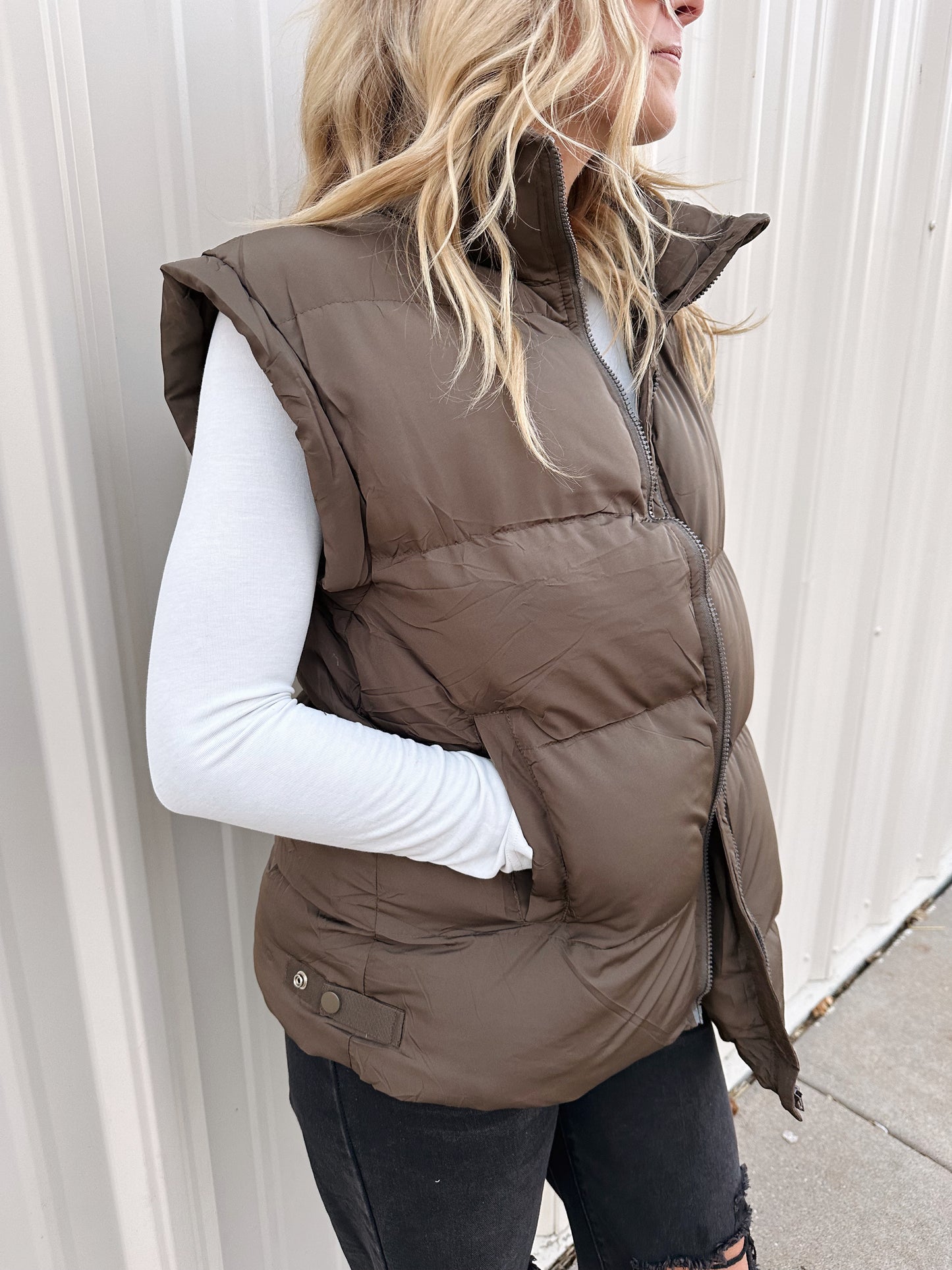 Brown Oversized Vest