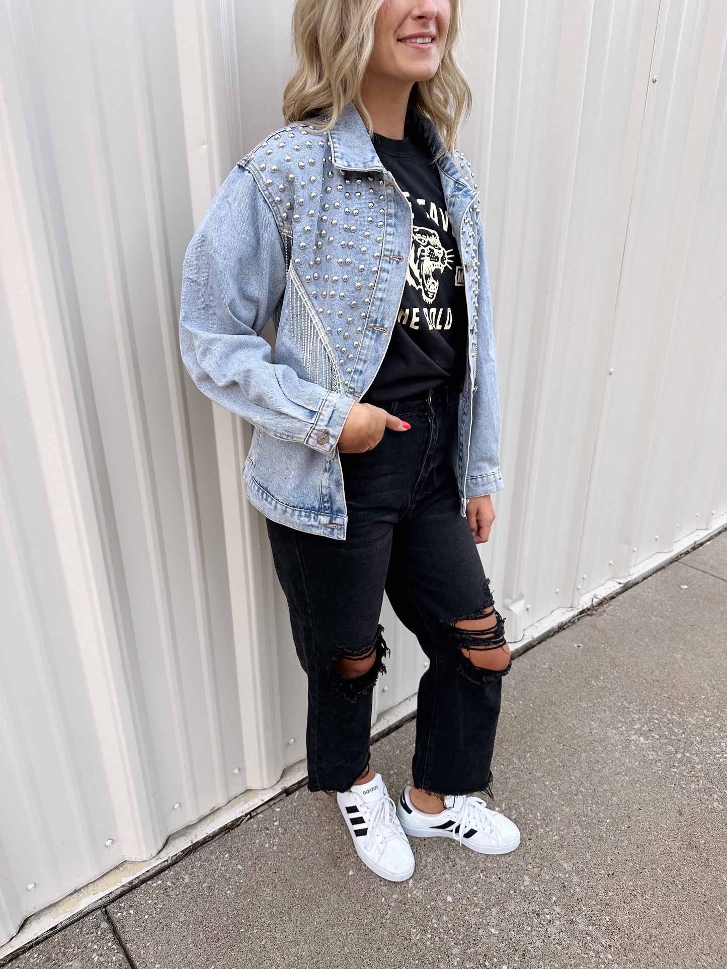 Studded Denim Jacket