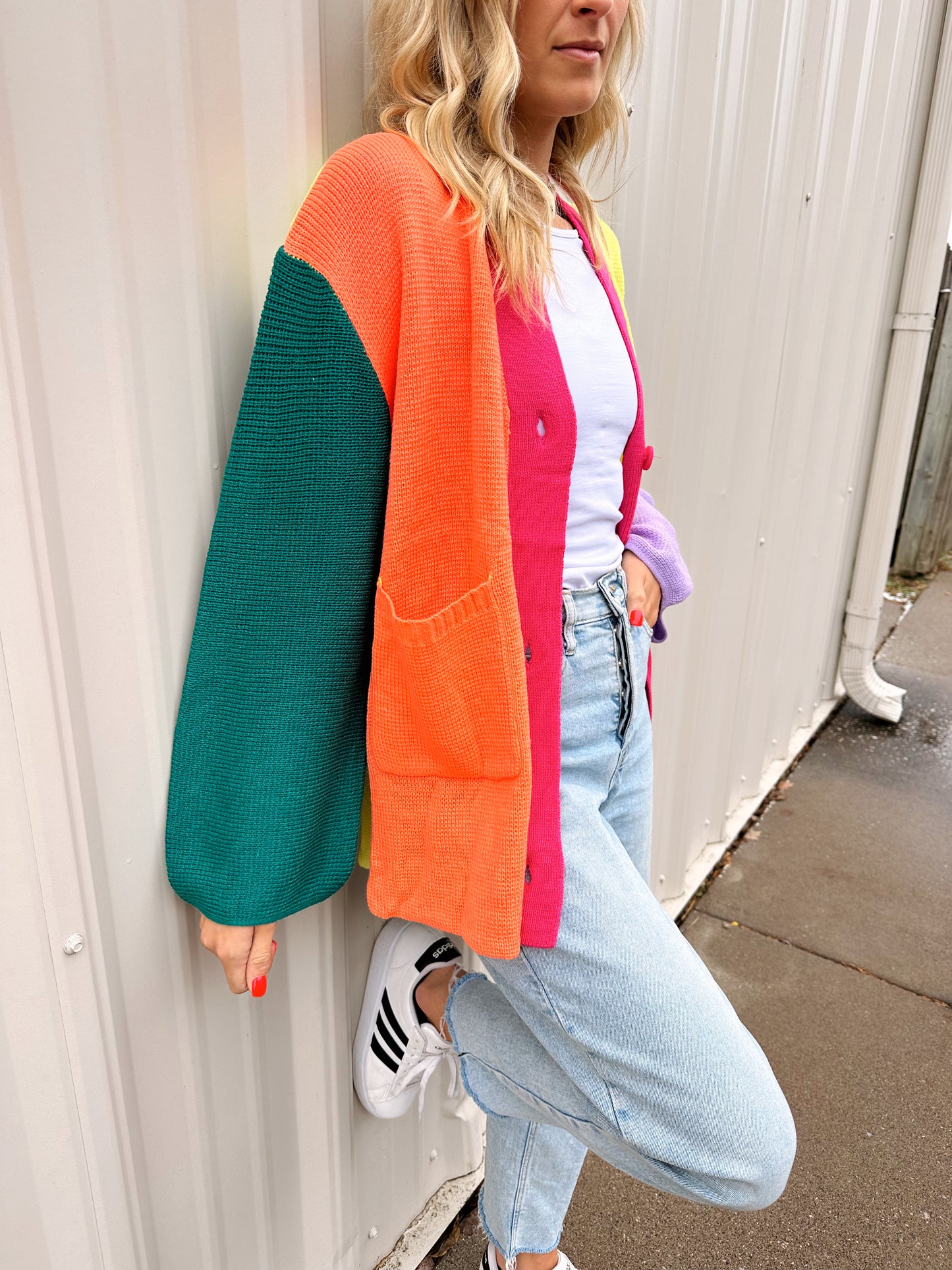 Color Block Oversized Cardi (XL AVAILABLE)