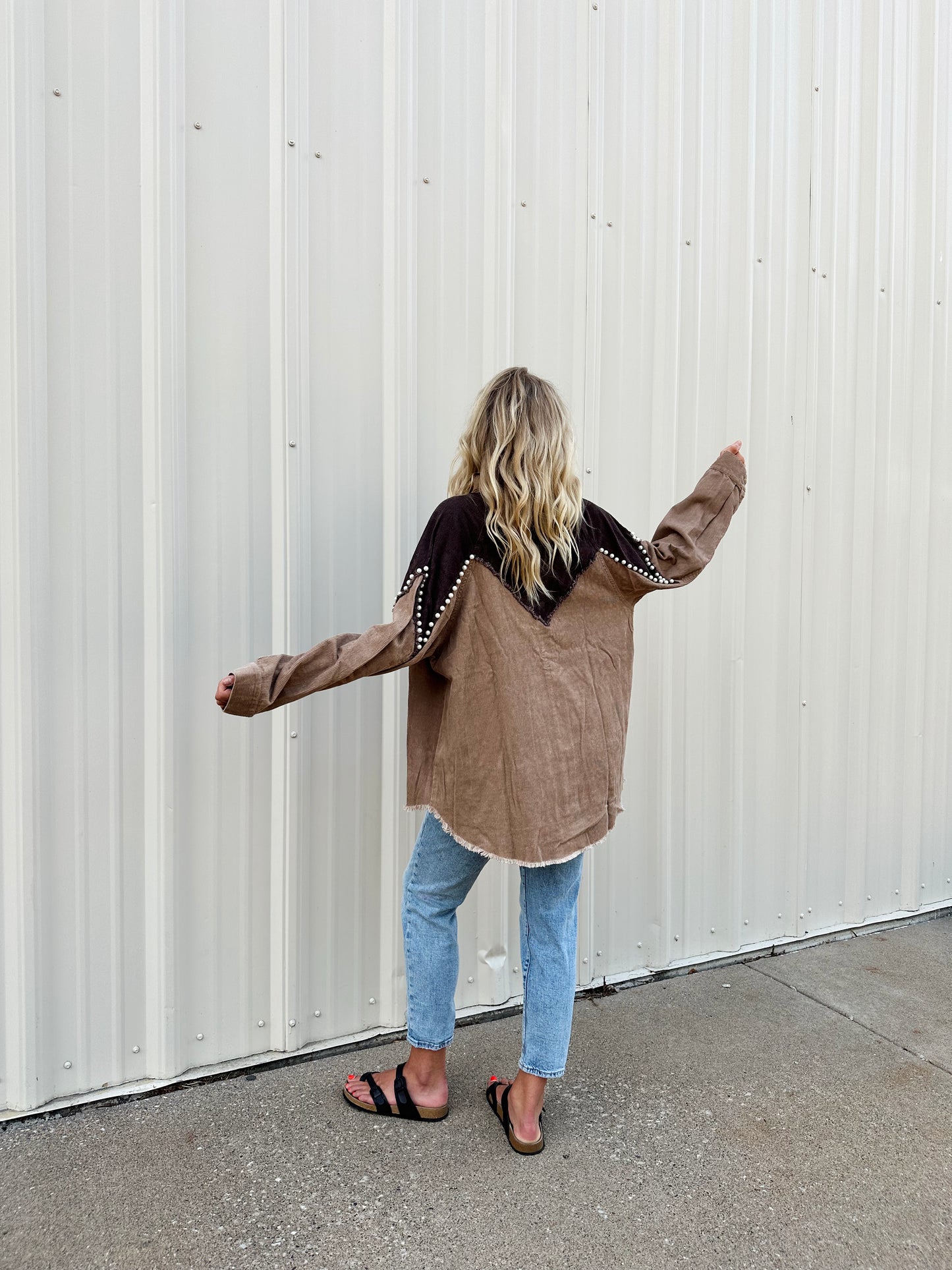 Cowgirl Era Pearl Corduroy Button Down