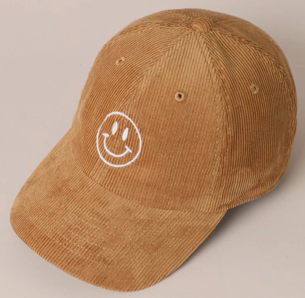 Corduroy Smiley Face Hat