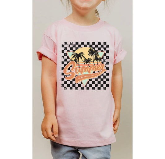 KIDS Summer Checkered Shirt YS-YXL