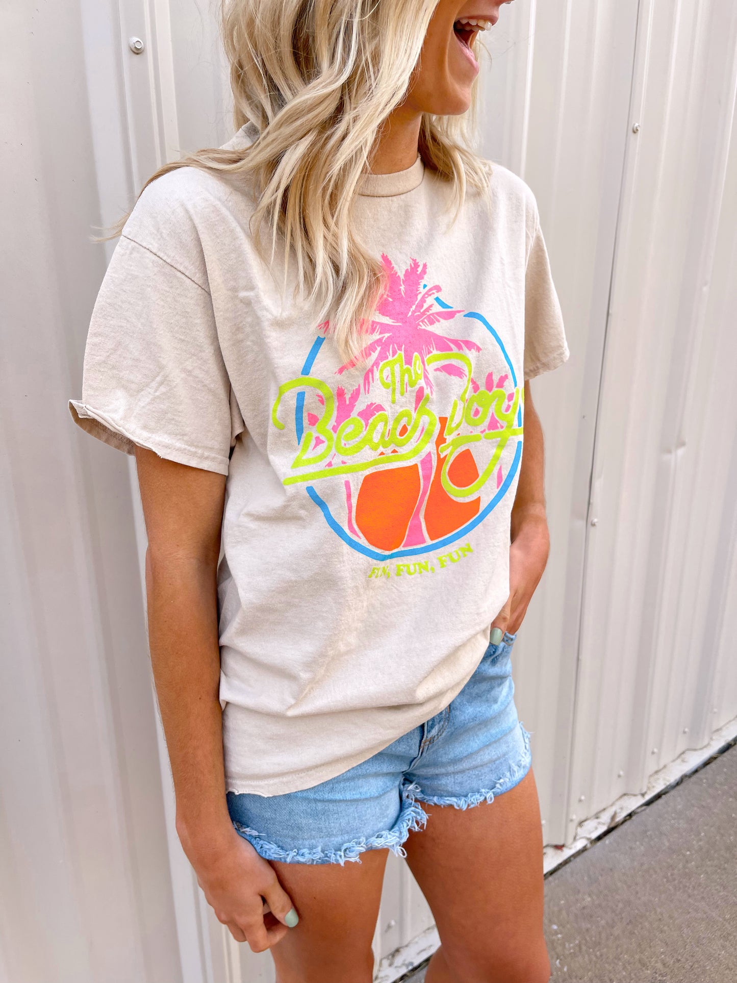 Beach Boys Distressed Licensed Tee (PLUS SIZE AVAILABLE)