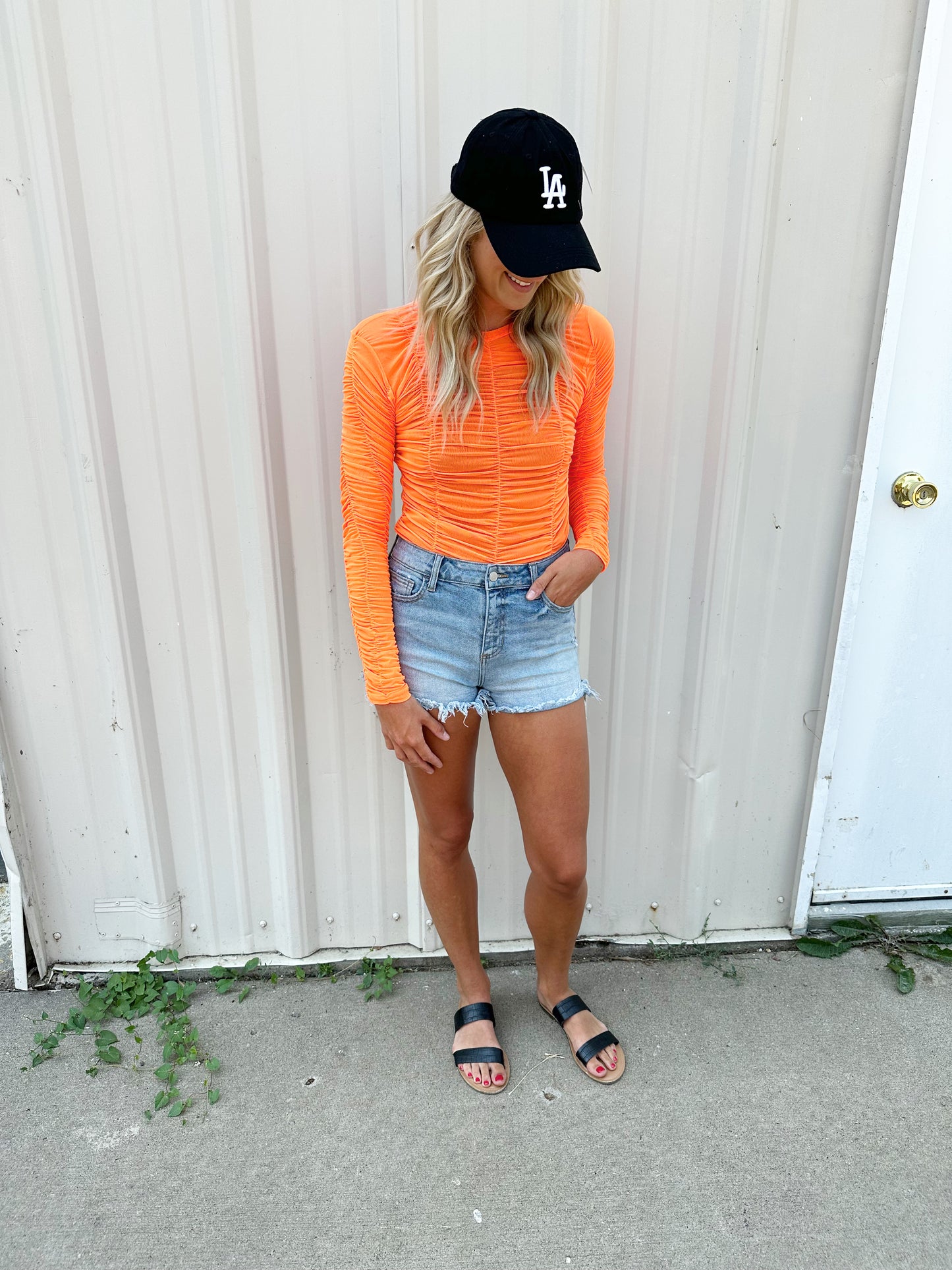 Orange You Glad Mesh Top