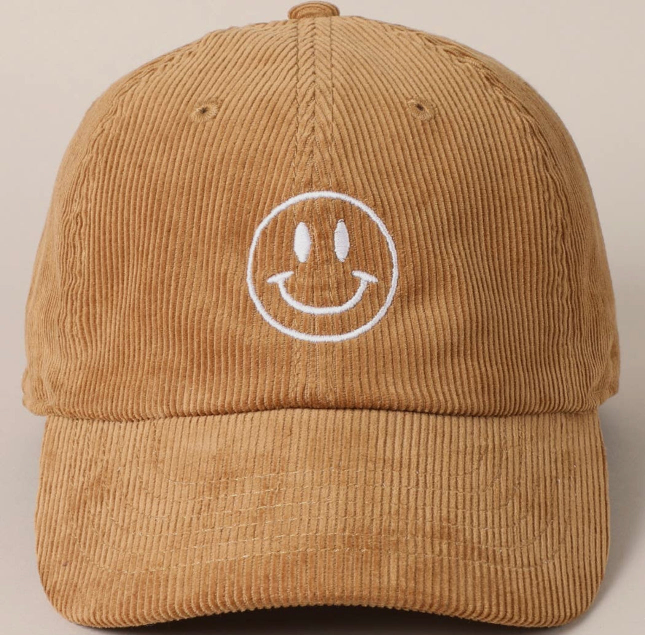 Corduroy Smiley Face Hat