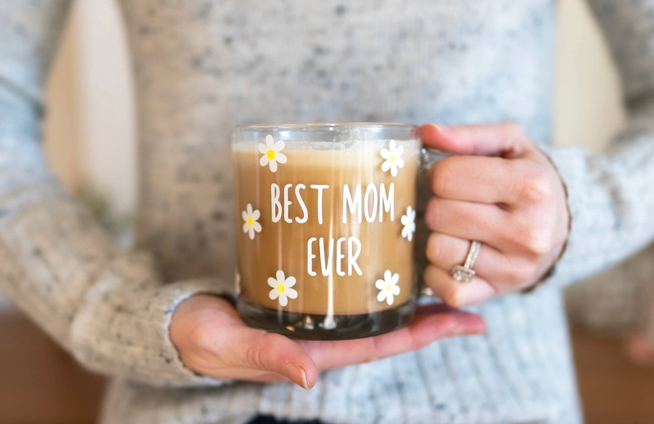 Best Mom Ever Glass Cup