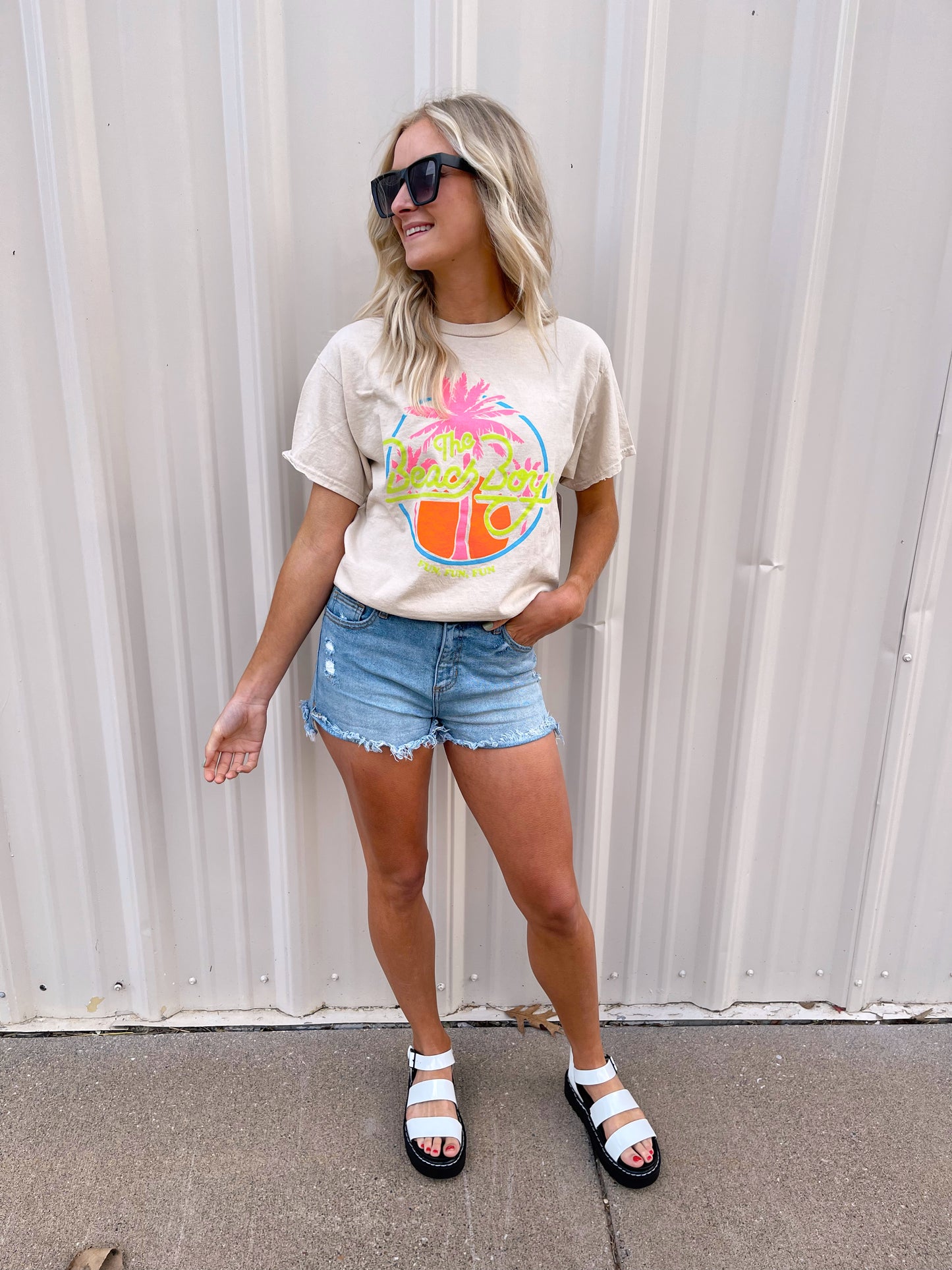 Beach Boys Distressed Licensed Tee (PLUS SIZE AVAILABLE)