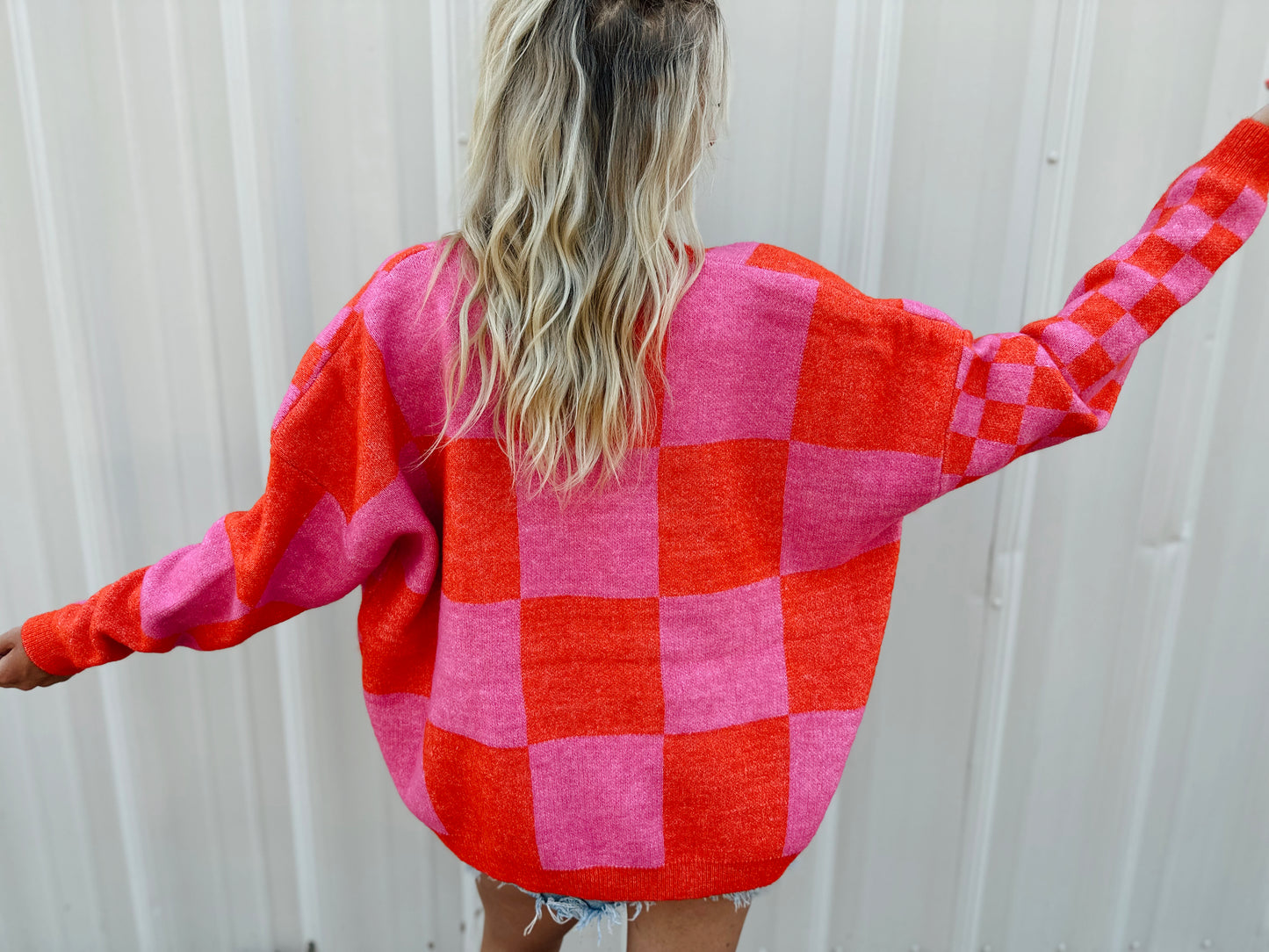 Checkered Cardi