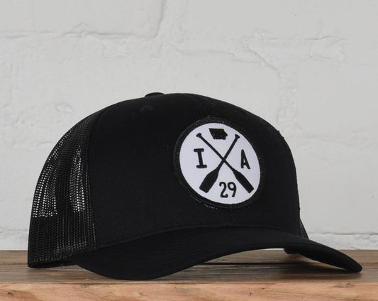 Iowa Paddle Hat Black