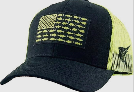 Fish American Flag Hat