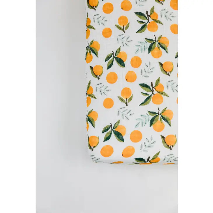 ORANGE YOU GLAD CRIB SHEET