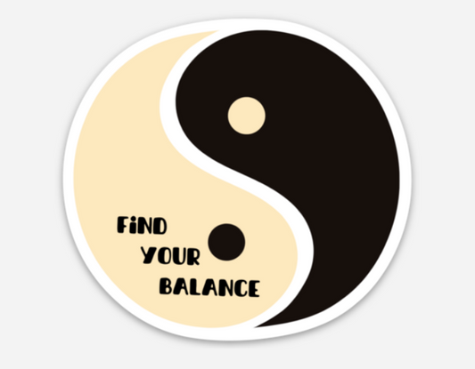 Ying Yang Find Your Balance Vinyl Sticker GG ORIGINAL