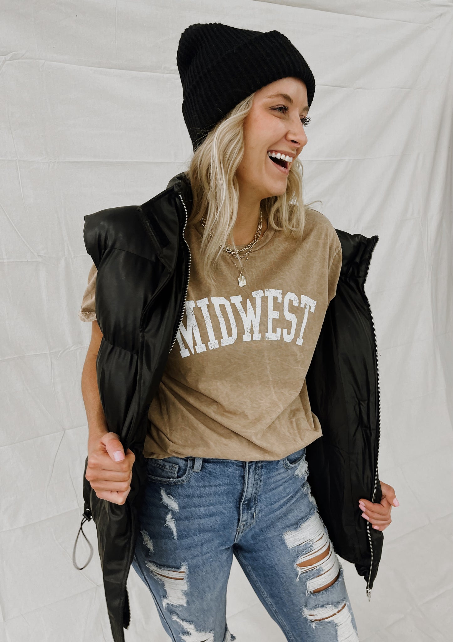 Midwest Gal Mineral Washed Shirt