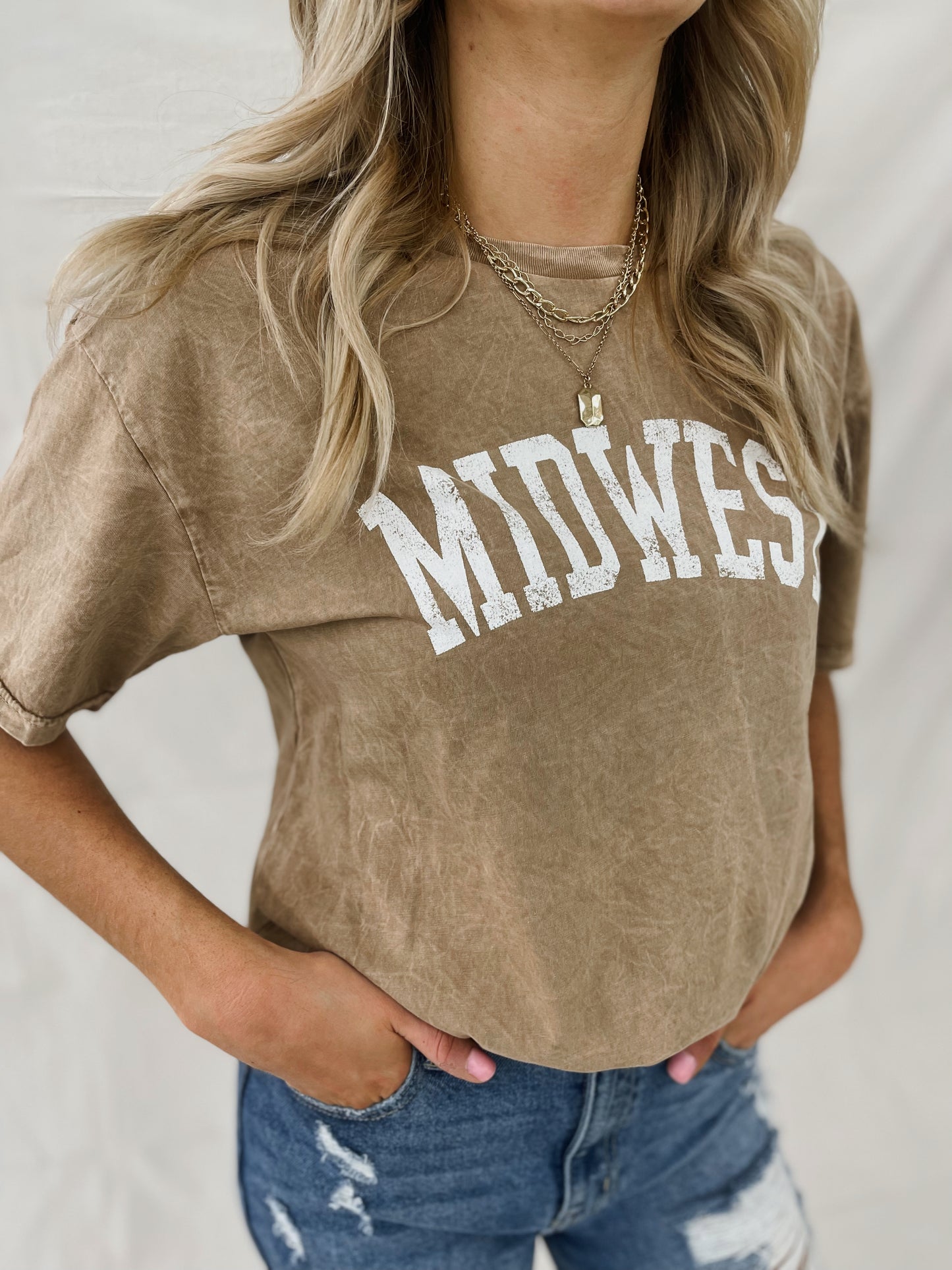 Midwest Gal Mineral Washed Shirt