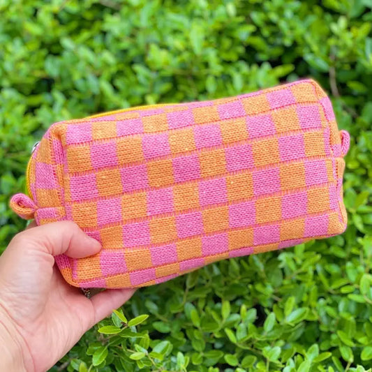 RESTOCKED Check Yourself Cosmetic Bag Orange