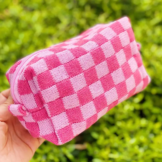 Check Yourself Cosmetic Bag Pink