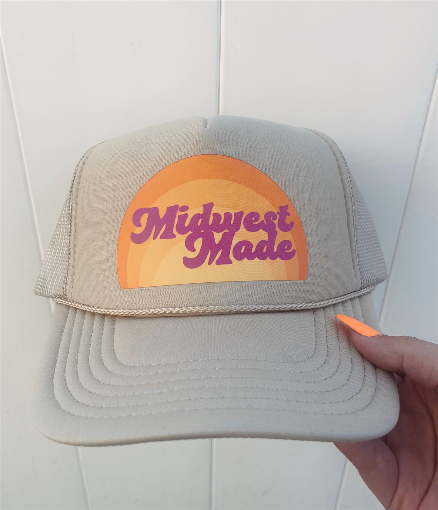 Tan Midwest Made Trucker Hat GG ORIGINAL