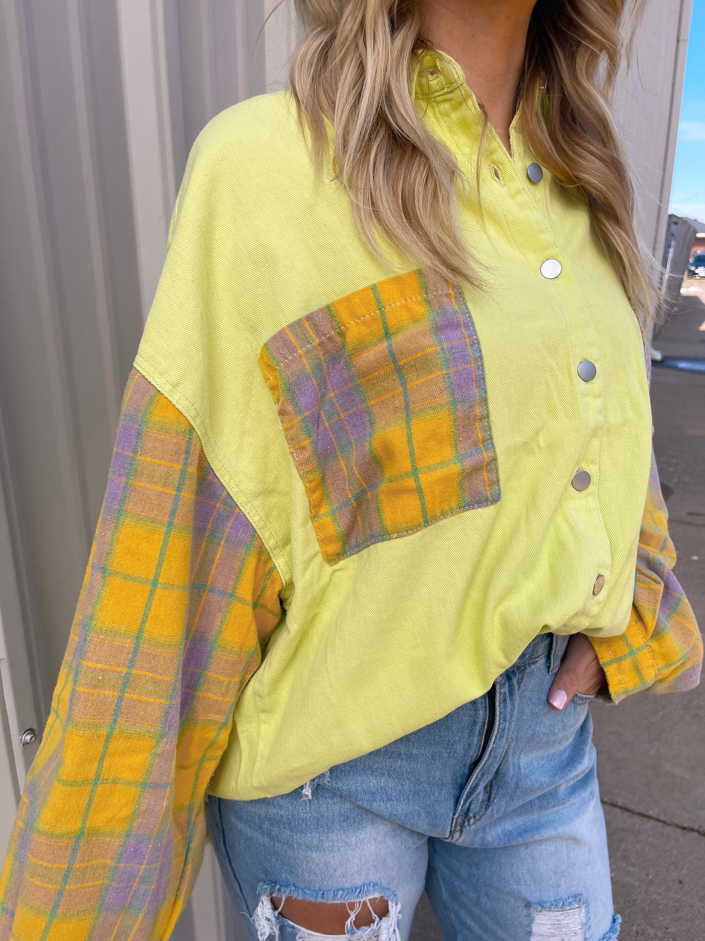 PLUS Spring Plaid Shacket