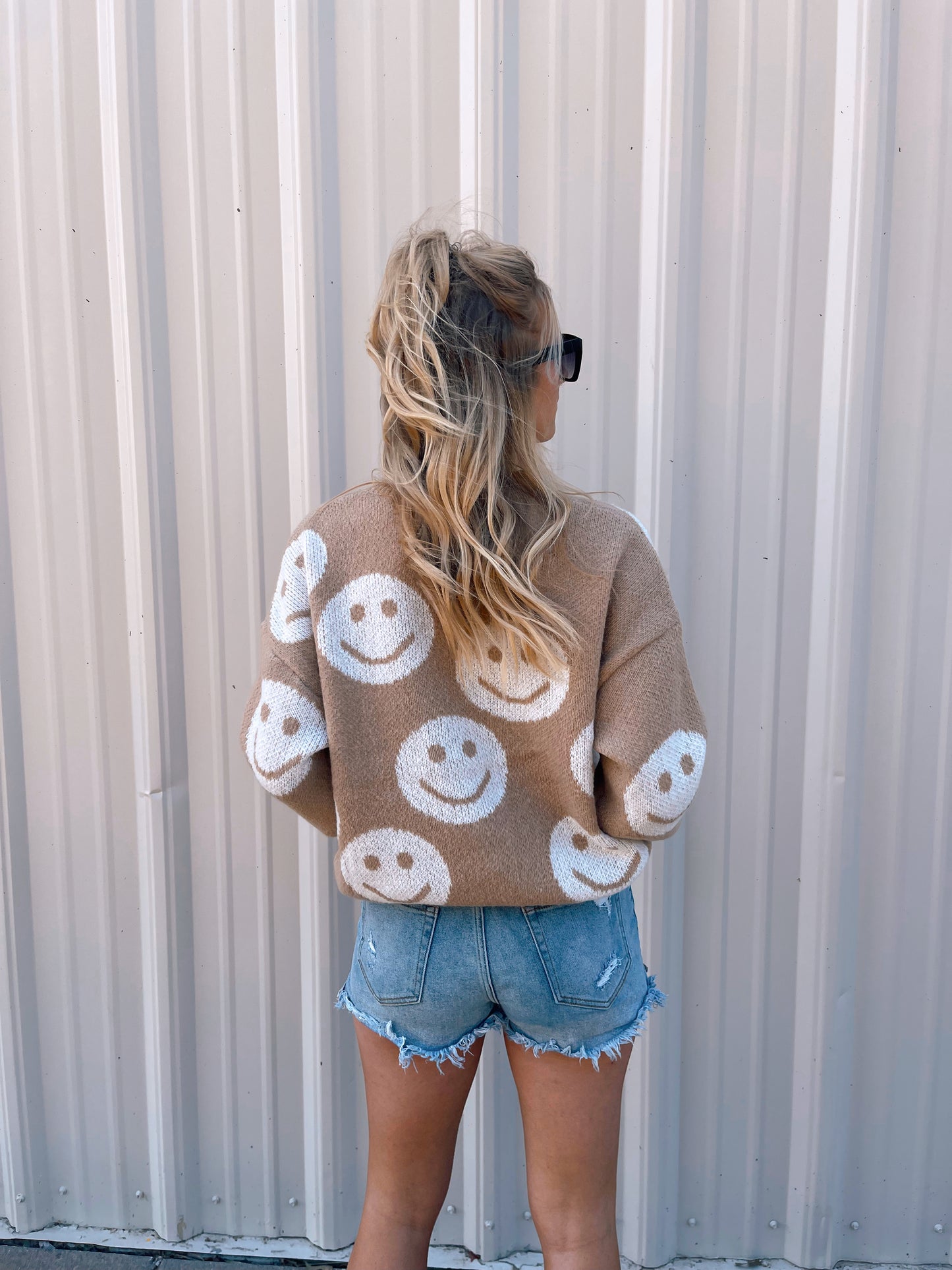 Make Me Smile Sweater Tan