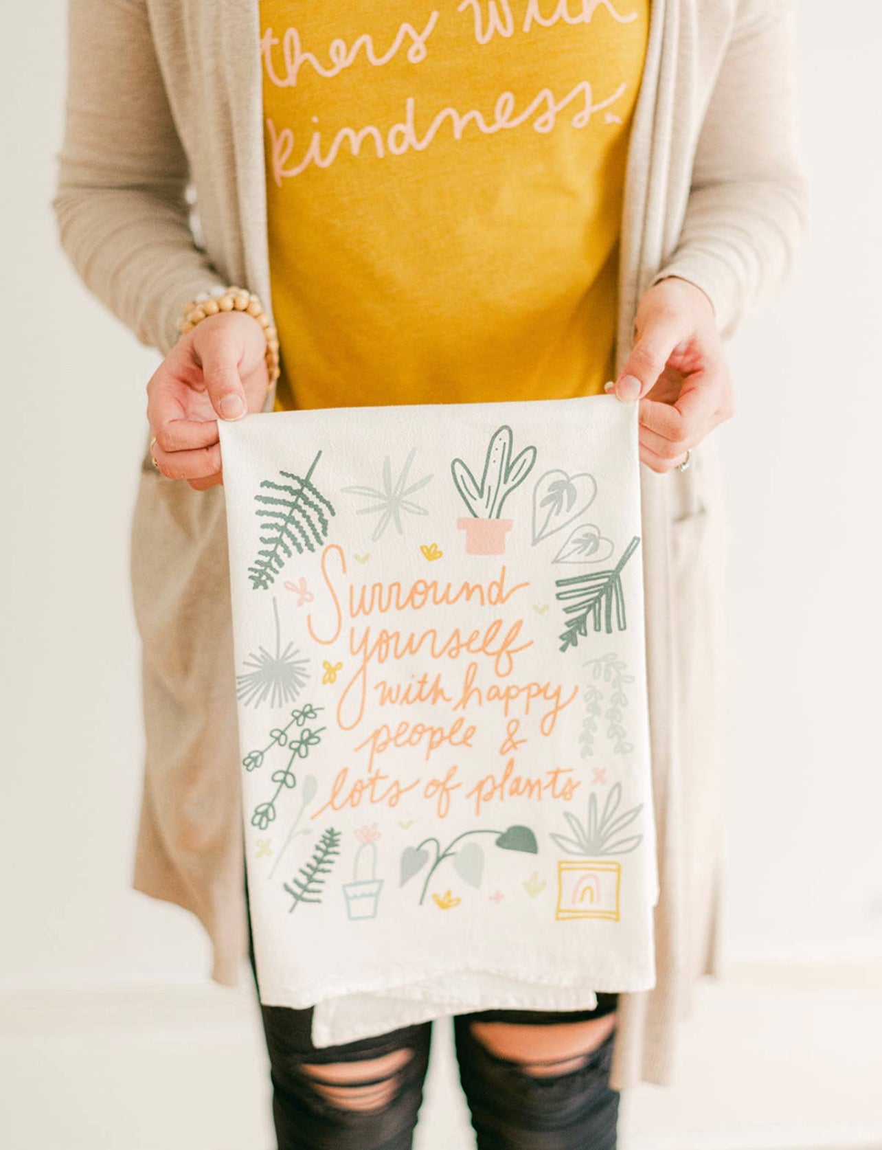 Happy People & Plants Flour Sack Towel