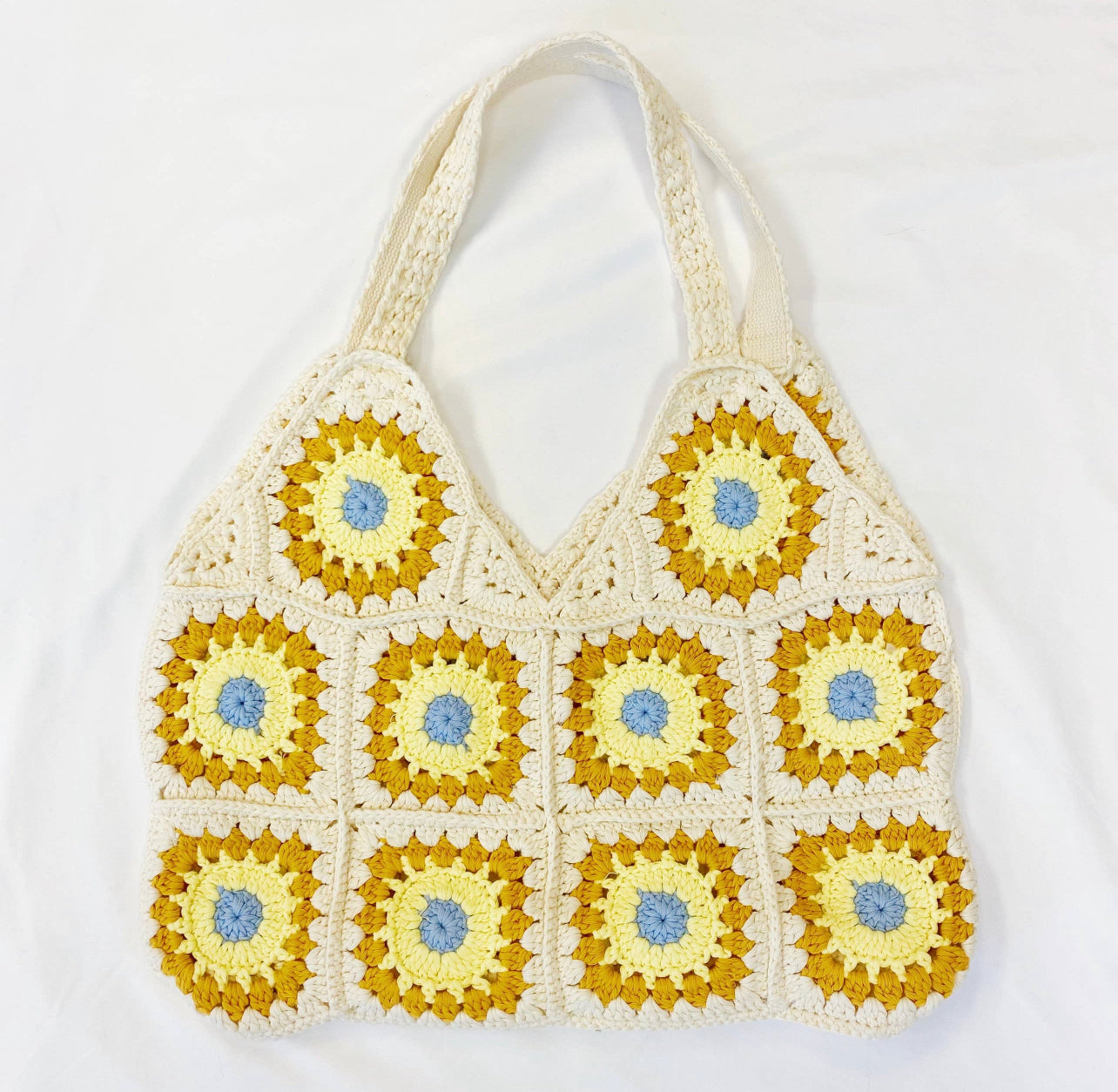 Vintage Inspired Hand Knitted Crochet Tote