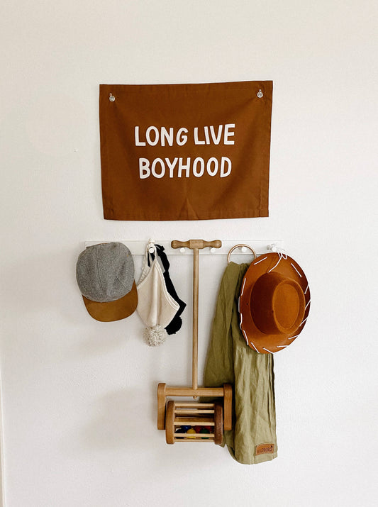 Long Live Boyhood Canvas Banner