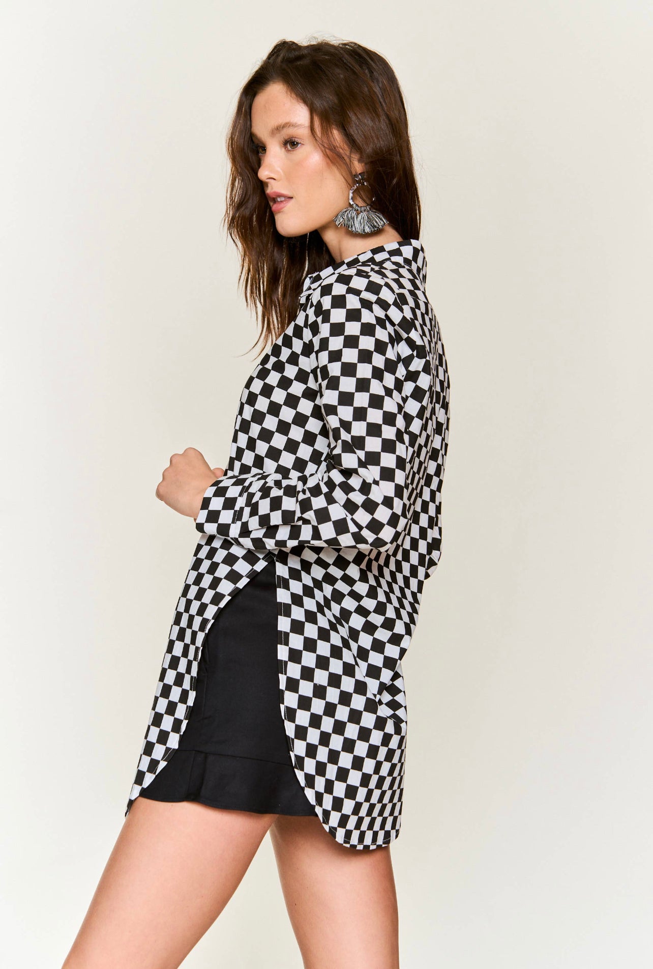 Checkmate Button Down Tunic