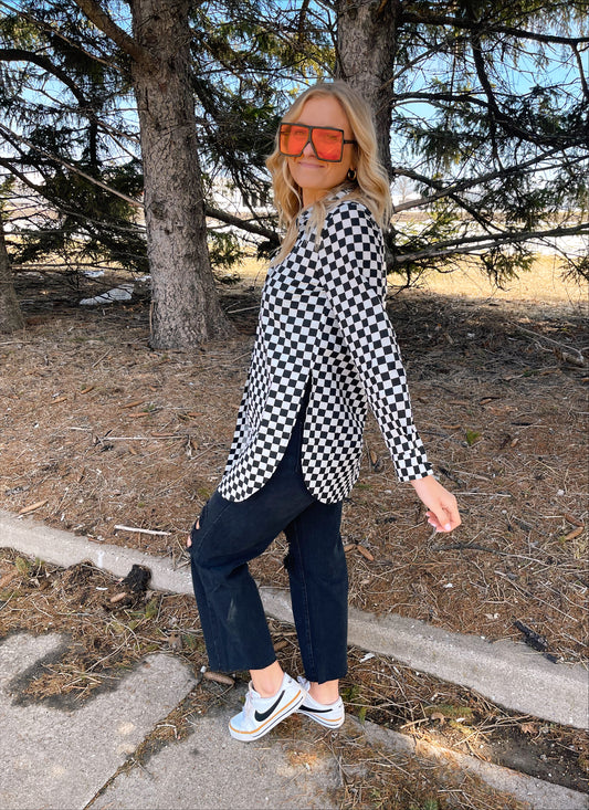 Checkmate Button Down Tunic