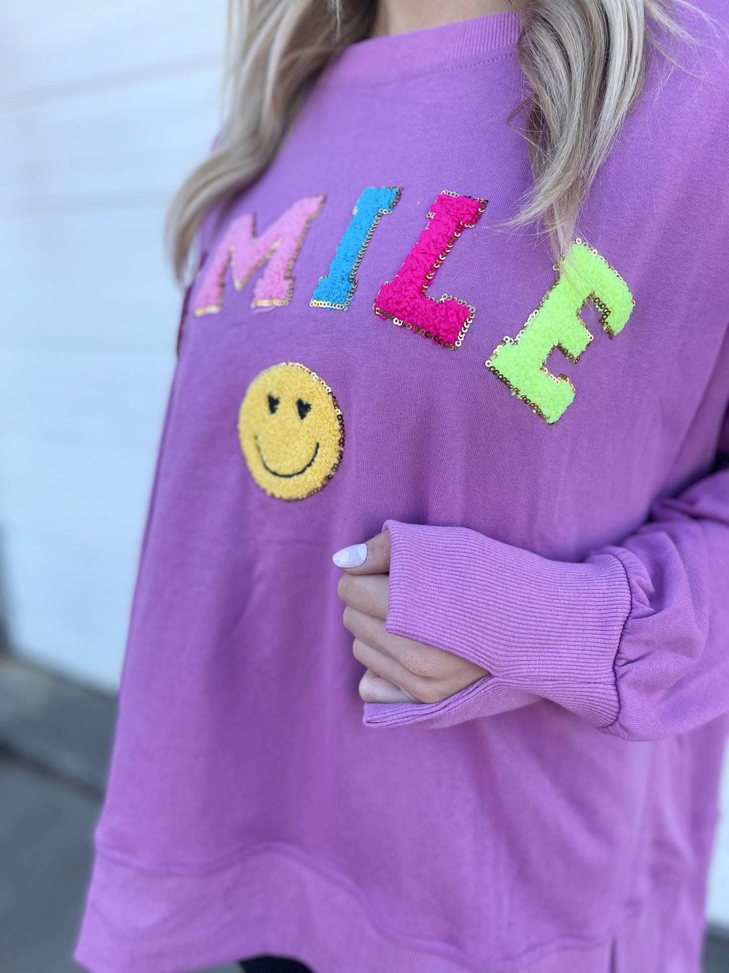 Smile, You’re Beautiful Split Crewneck